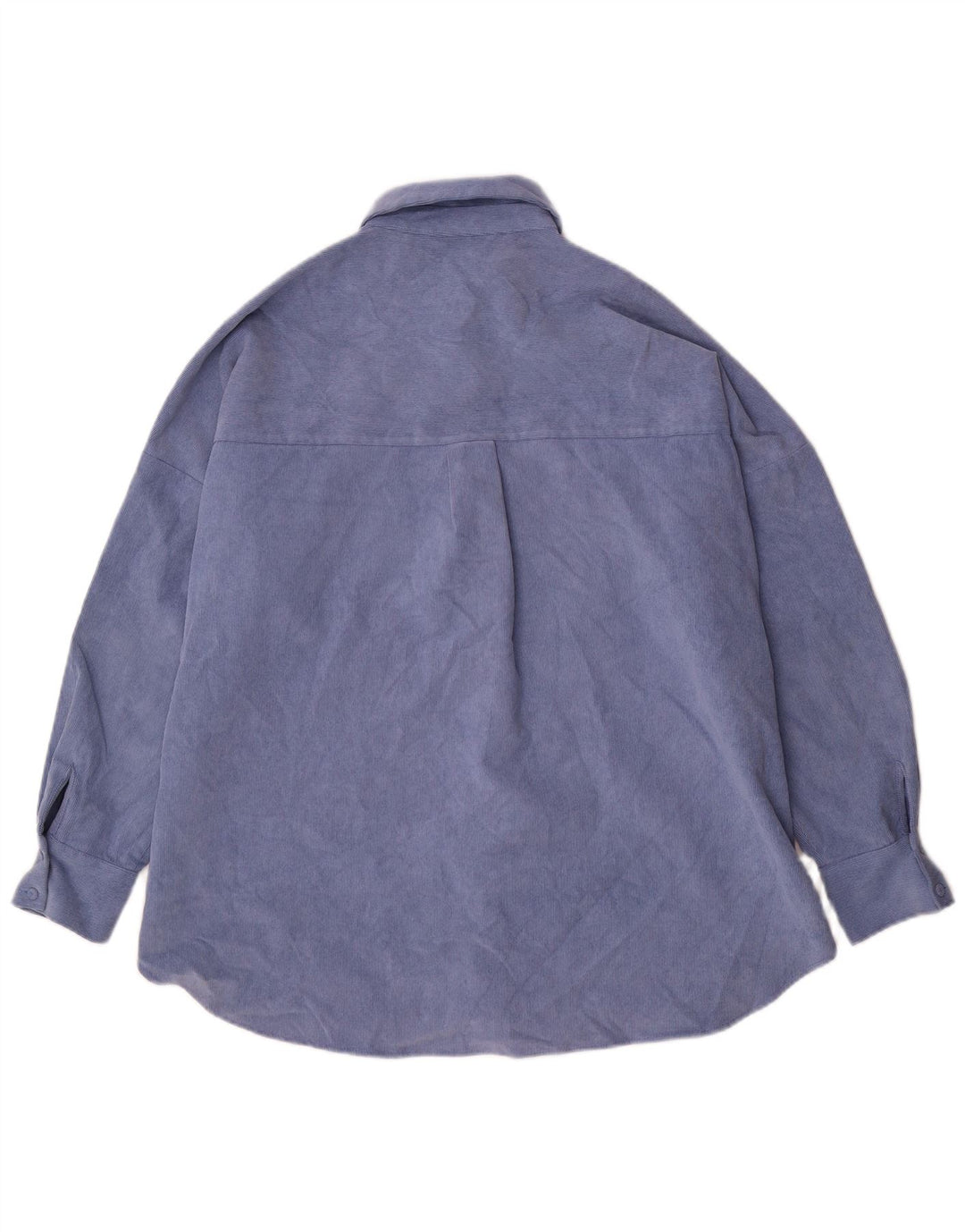 Zara Damen-Overshirt, übergroßes Hemd, UK 14, mittelblaues Polyester
