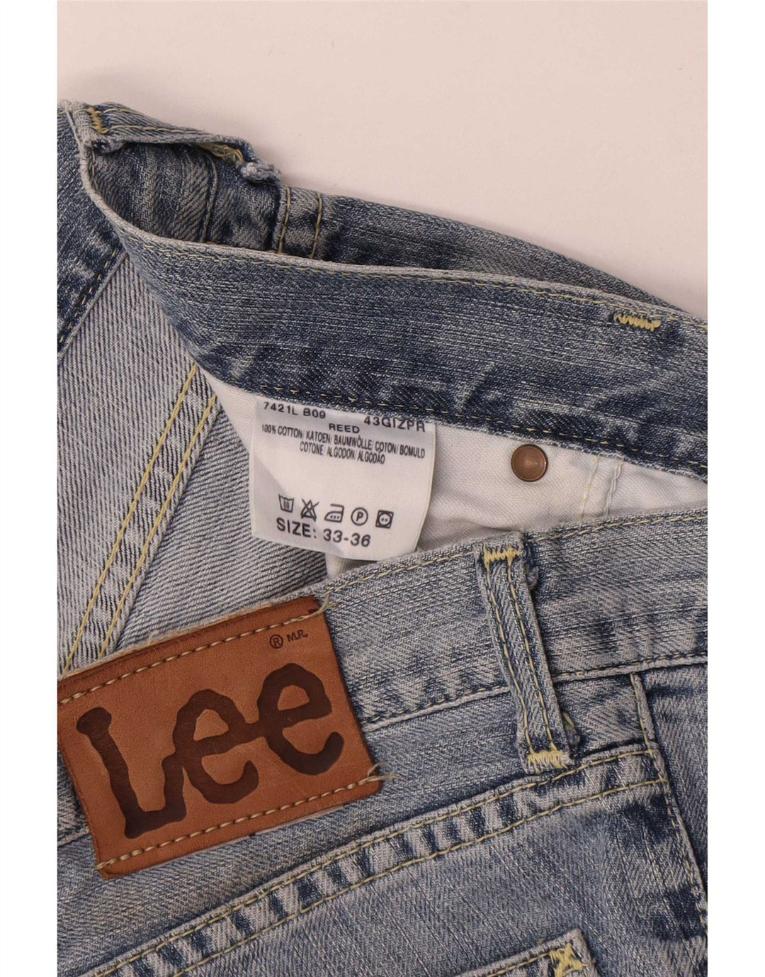 Lee Damen REED Bootcut Jeans W33 L36 Blaue Baumwolle