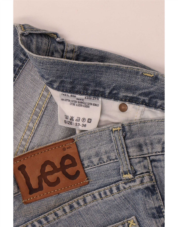 Lee Damen REED Bootcut Jeans W33 L36 Blaue Baumwolle