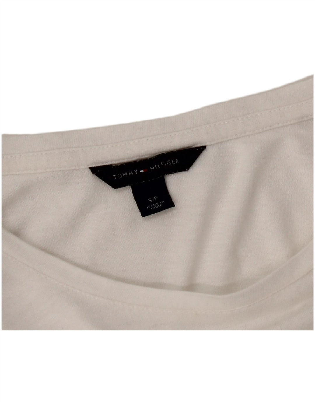 TOMMY HILFIGER Damen Asymmetrisches Top Langarm UK 10 Small Weiß