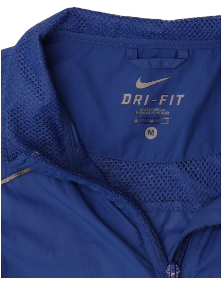 Nike Herren Dri Fit Trainingsanzug Top Jacke Mittelblaues Polyester