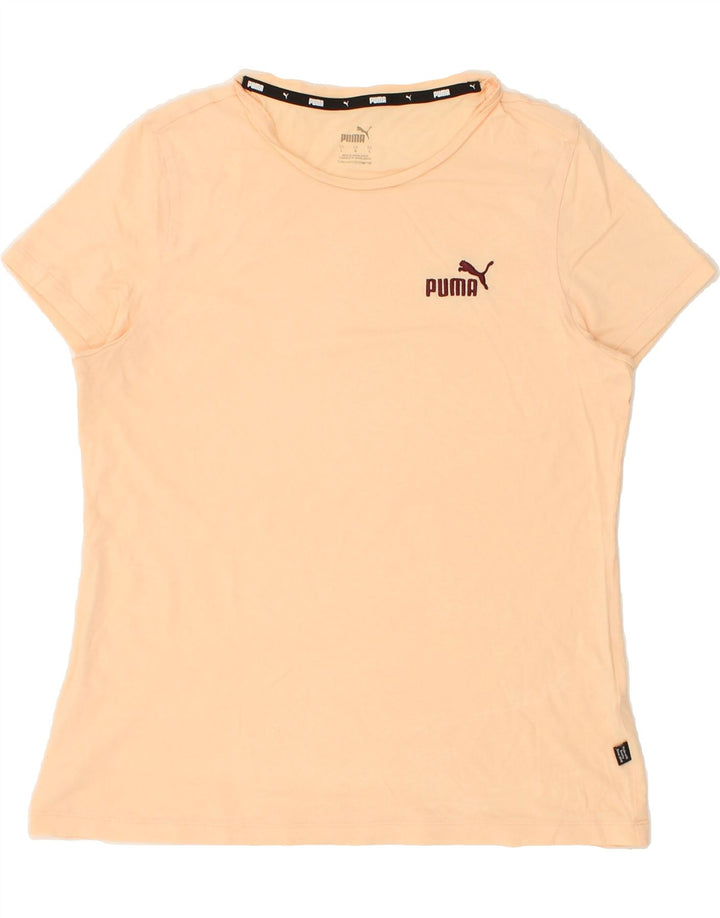 PUMA Womens T-Shirt Top UK 14 Large Beige | Vintage Puma | Thrift | Second-Hand Puma | Used Clothing | Messina Hembry 