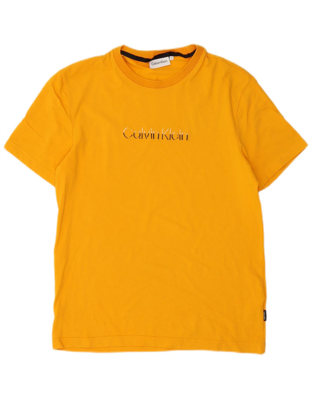 Calvin Klein Herren T-Shirt Top Small Orange Baumwolle