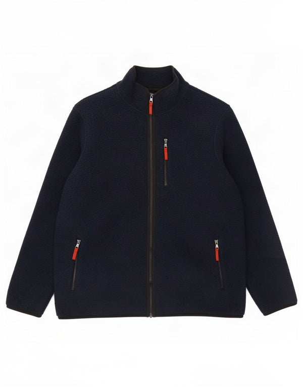 Marks & Spencer Herren Fleecejacke UK 46 3XL Marineblau Polyester