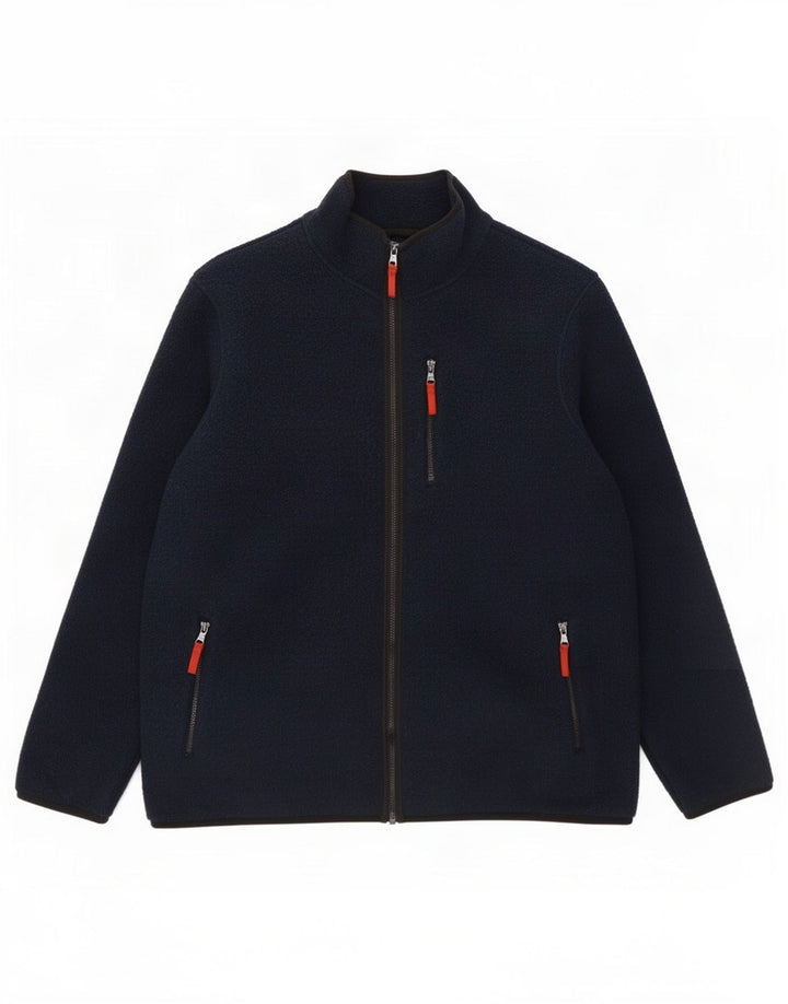 Marks & Spencer Herren Fleecejacke UK 46 3XL Marineblau Polyester