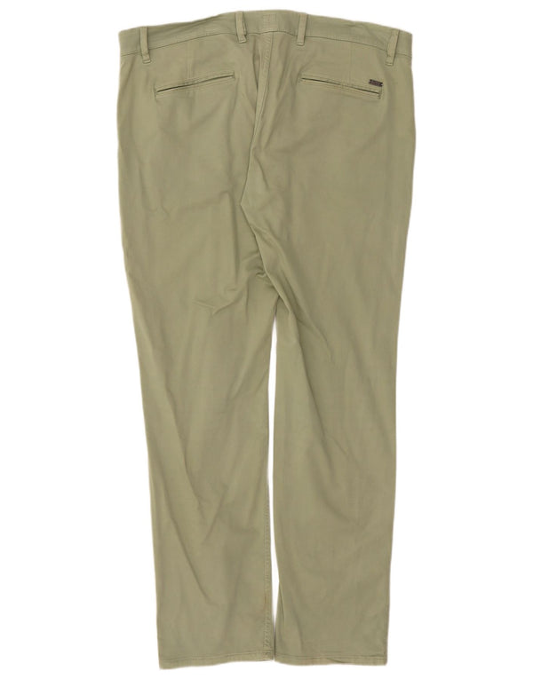 Hugo Boss Mens Slim Fit Chino Trousers W38 L32 Green Cotton