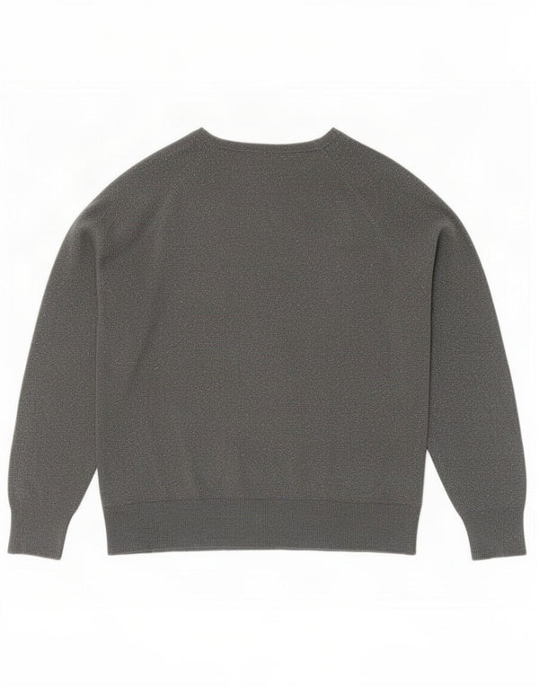 Zara Damen-Pullover mit U-Boot-Ausschnitt, Gr. 18, XL, graue Viskose