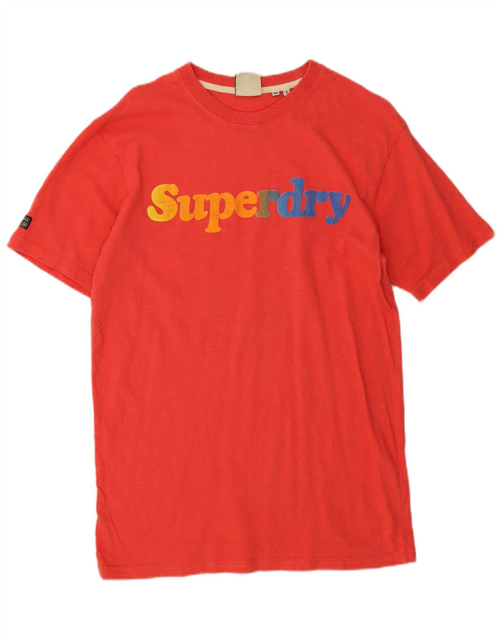 Superdry Herren T-Shirt mit Grafik, Größe S, Rot, Baumwolle