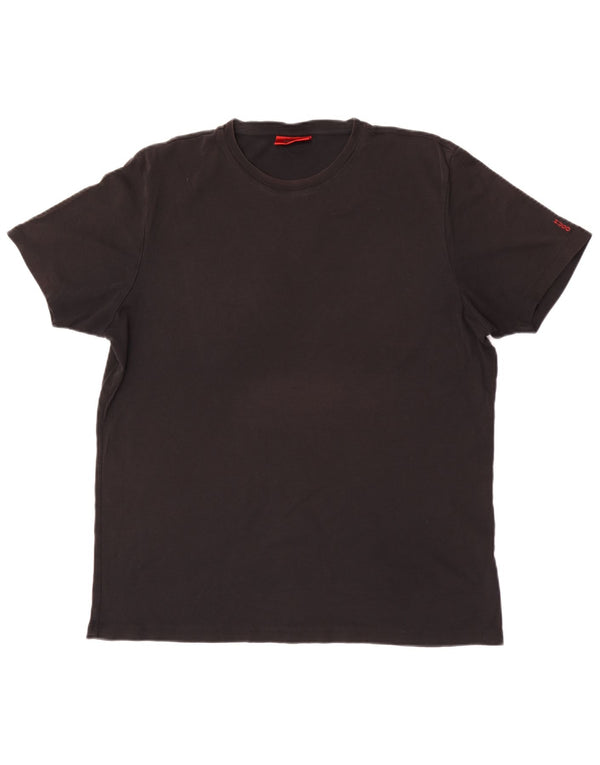 Hugo Boss Herren T-Shirt Top 2XL Schwarz Baumwolle