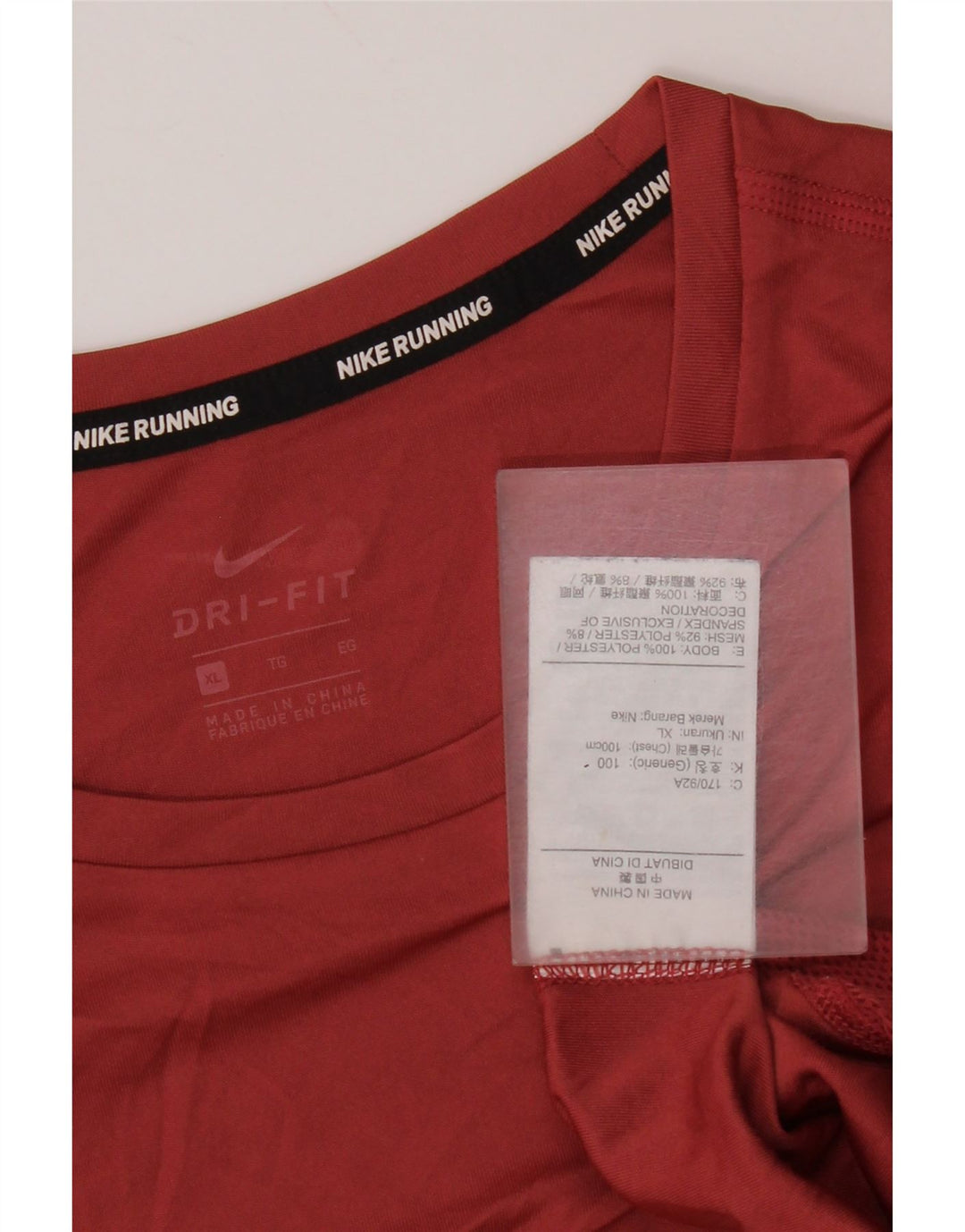 Nike Damen Dri Fit T-Shirt Top UK 18 XL Rosa Polyester