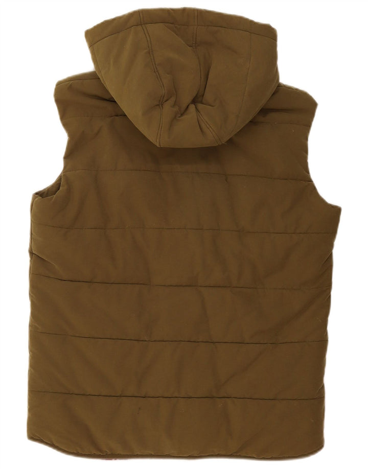 Jack Wills wattierte Herren-Weste mit Kapuze, UK 38, mittleres Khaki