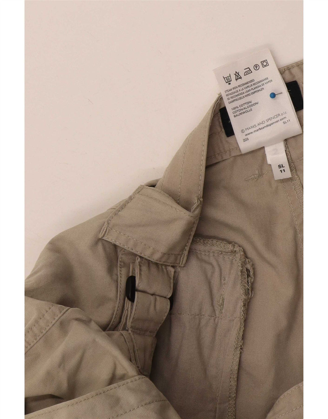 Marks & Spencer Herren Blue Harbour Tapered Cargohose W36 L29 Beige