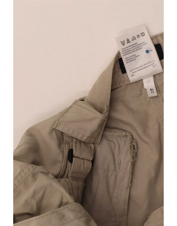 Marks & Spencer Herren Blue Harbour Tapered Cargohose W36 L29 Beige