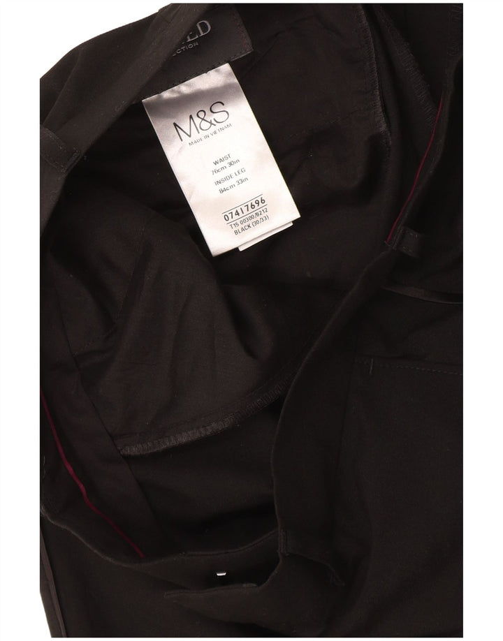 Marks & Spencer Slim-Anzughose für Damen, W30, L33, Schwarz, Polyester