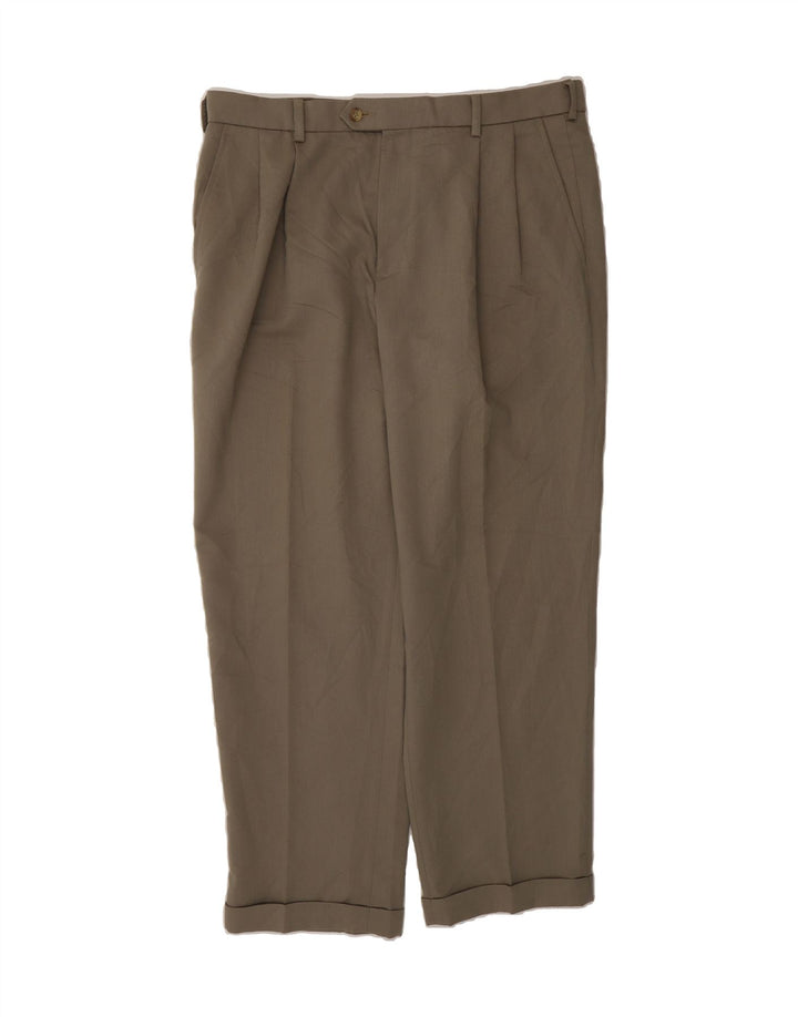 IZOD Mens Pegged Suit Trousers W36 L29 Grey Polyester Vintage Izod and Second-Hand Izod from Messina Hembry 