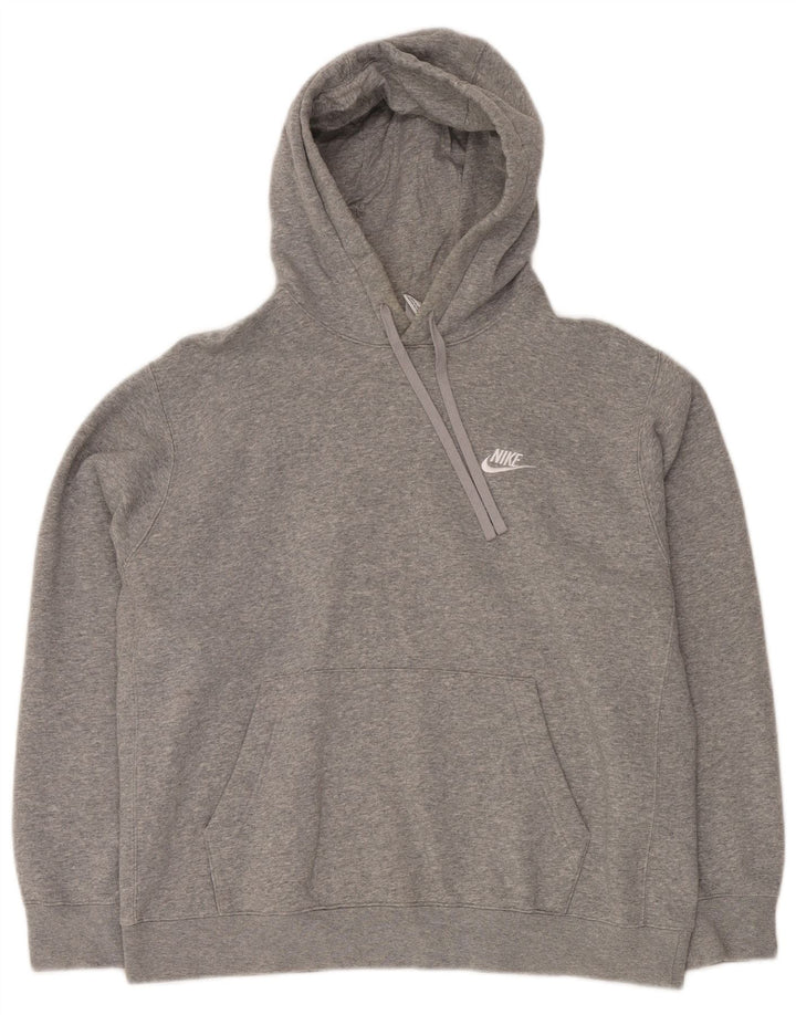 NIKE Herren Kapuzenpullover, groß, graue Baumwolle
