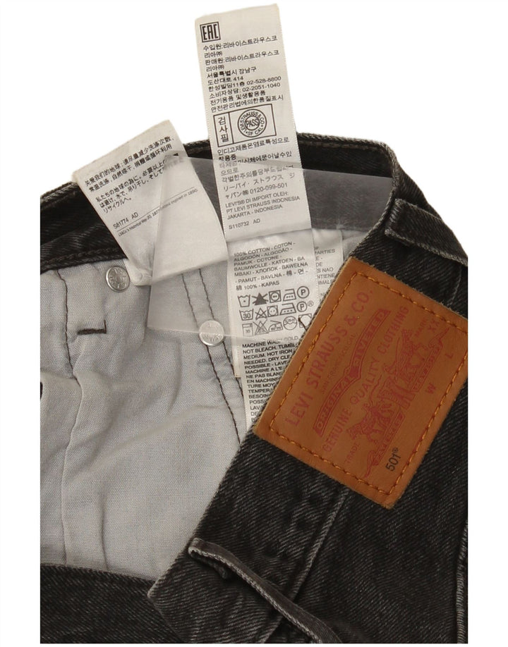 Levi's Damen 501 Straight Jeans W25 L26 Graue Baumwolle