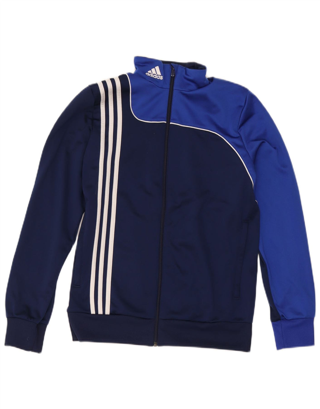 Adidas Jungen-Trainingsanzug-Top-Jacke, 15–16 Jahre, Marineblau, Farbblock