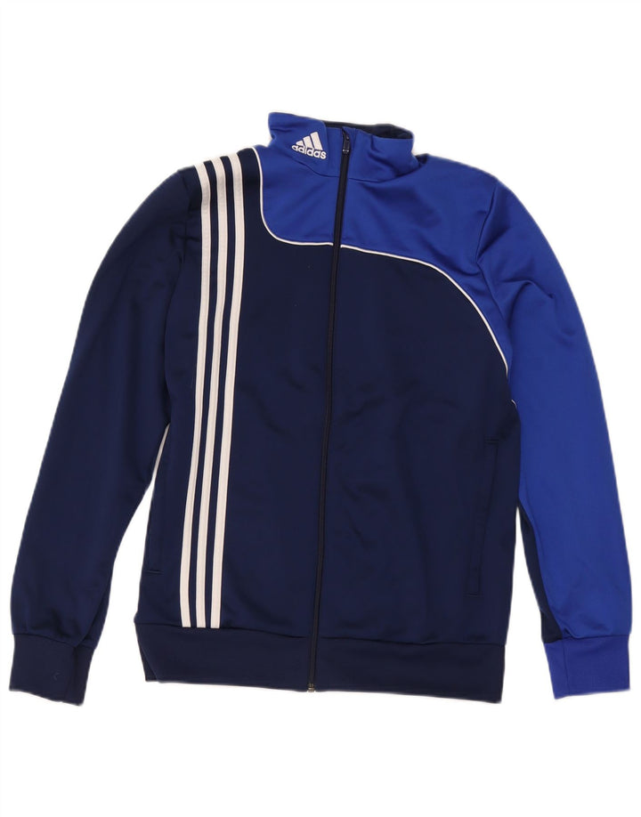 Adidas Jungen-Trainingsanzug-Top-Jacke, 15–16 Jahre, Marineblau, Farbblock