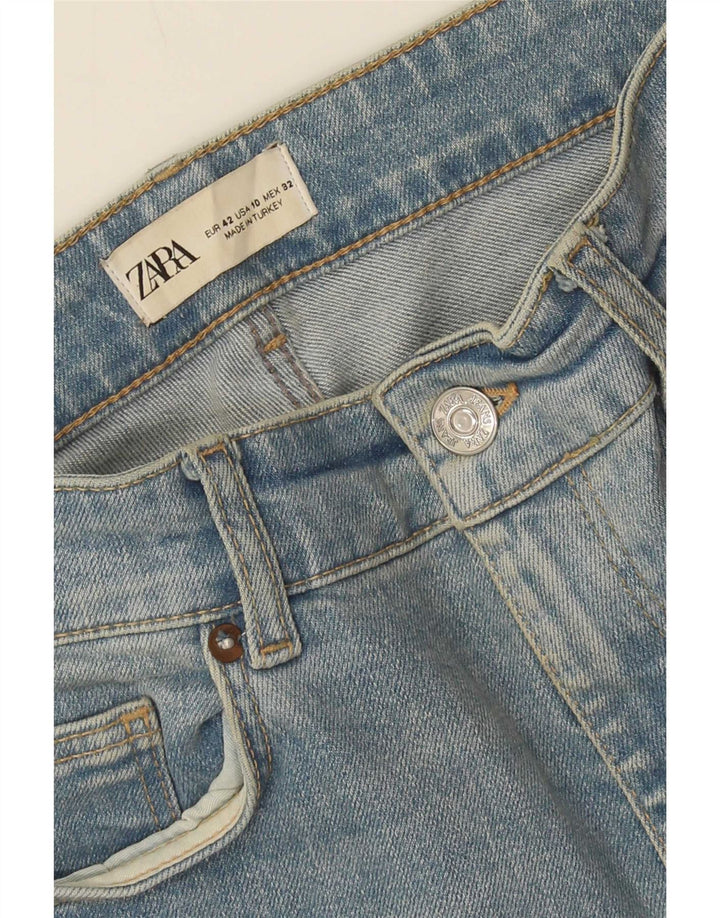 Zara Damen Bootcut Jeans EU 42 Large W32 L25 Blau