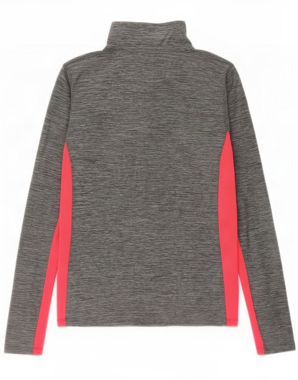 New Balance Damen Pullover-Trainingsanzug-Oberteil, UK 12, Mittelgrau, Farbblock