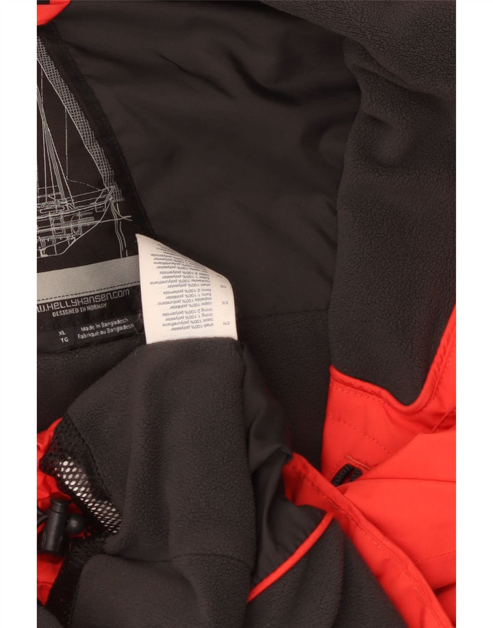 Helly Hansen Jungen-Windbreaker-Jacke mit Grafik, 13–14 Jahre, XL, rotes Polyester