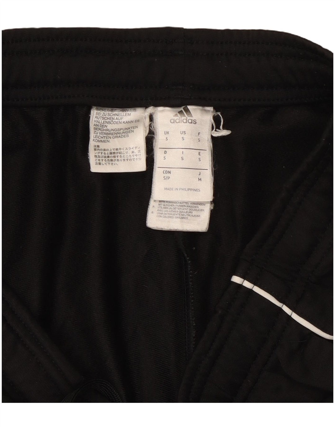 ADIDAS Mens Tracksuit Trousers Joggers Small  Black Polyester