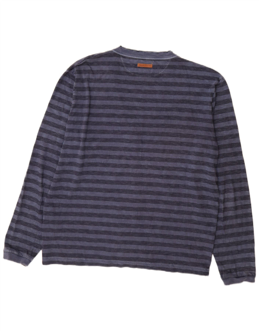 Marlboro Classics Herren-Cardigan-Pullover 2XL blau gestreift aus Baumwolle