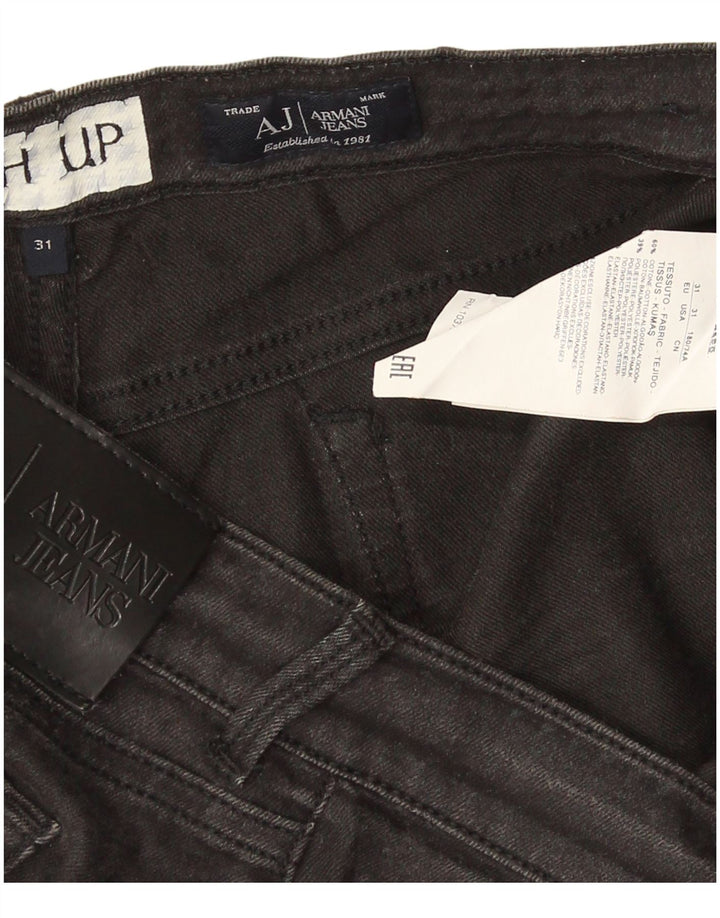 Armani Damen Jeansshorts W31 Mittelschwarze Baumwolle