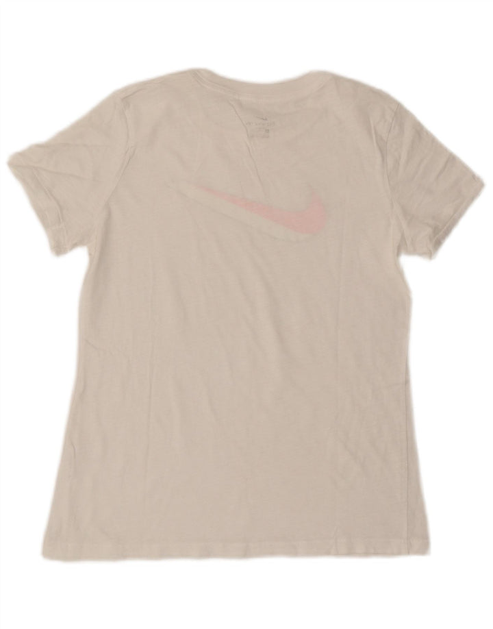 Nike Damen Graphic T-Shirt Top UK 10 Small Weiß