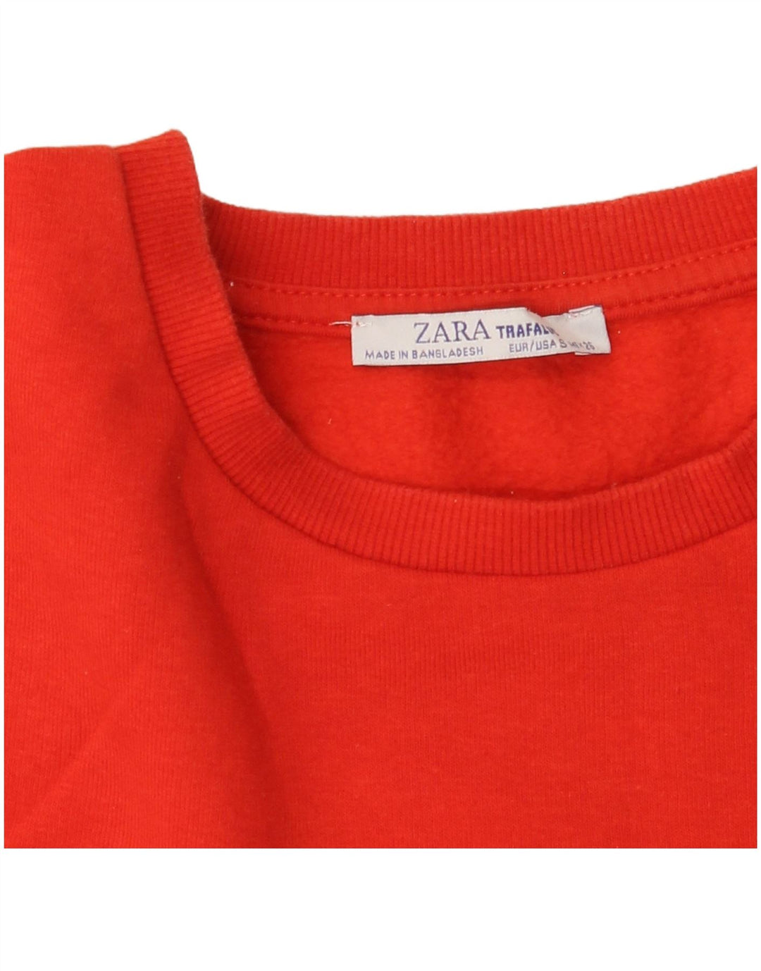 ZARA Damen Sweatshirt Pullover UK 10 Small Rot