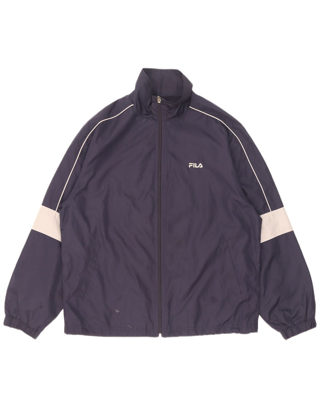 Fila Herren Regenjacke UK 38 Medium Marineblau Colourblock Polyester