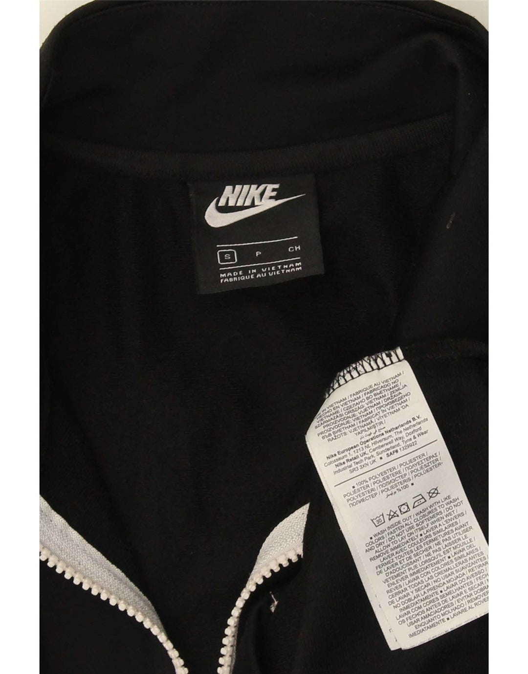 Nike Herren-Trainingsanzugoberteil, Jacke, Größe S, Schwarz, Polyester
