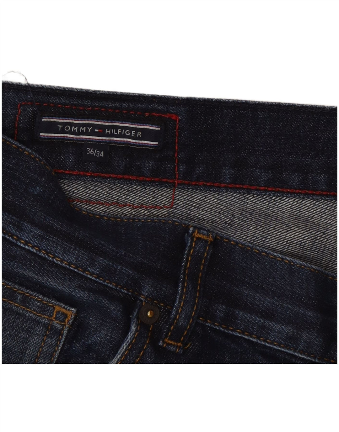 Tommy Hilfiger Herren Slim Jeans W36 L24 Marineblau Baumwolle