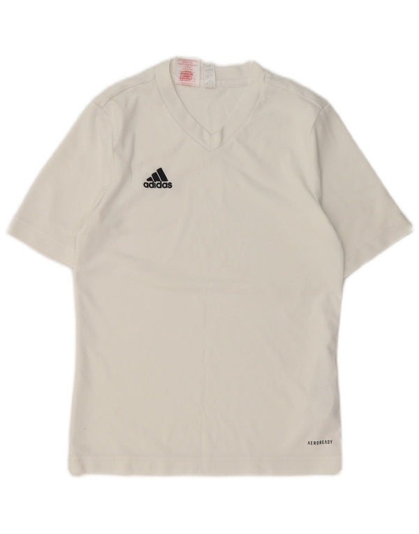 Adidas Jungen Aeroready T-Shirt Top 11–12 Jahre, weißes Polyester
