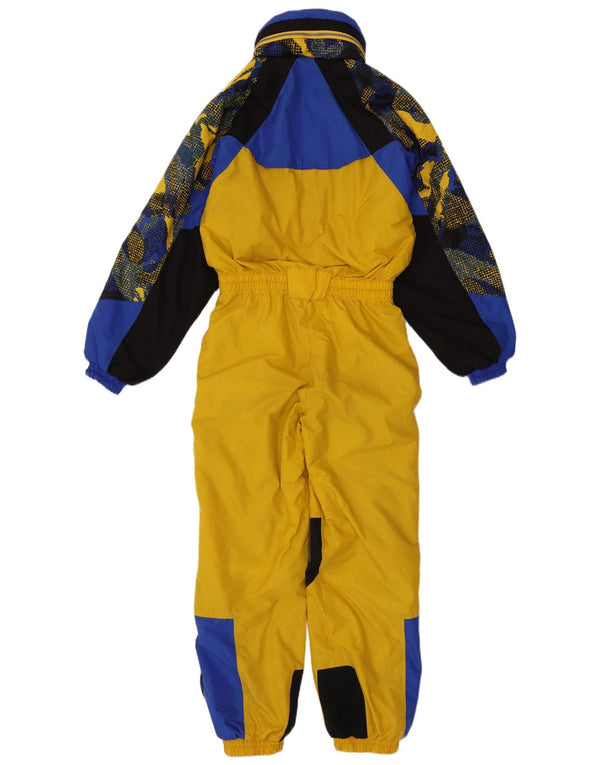 Fila Ski-Overall für Jungen, 13–14 Jahre, gelbes geometrisches Polyamid