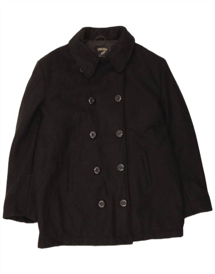Brogden Damen Übergroßer Pea Coat UK 16 Large Schwarz