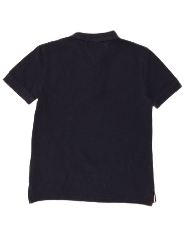 Tommy Hilfiger Jungen-Poloshirt mit Grafik, 9–10 Jahre, Marineblau, Farbblock