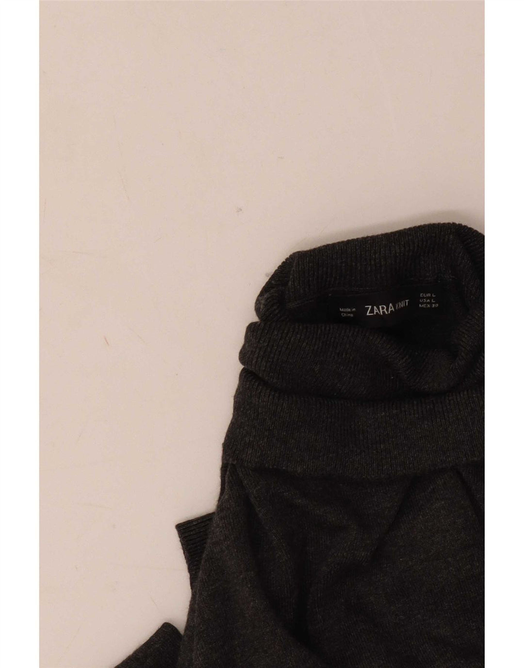 Rollkragenpullover für Damen von Zara, Gr. 14, Grau