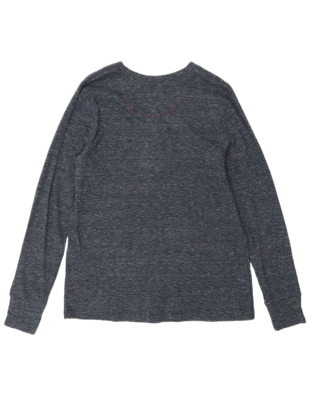 Levi's Damen Top Langarm UK 12 Medium Navy Blue Flecked Cotton Classic