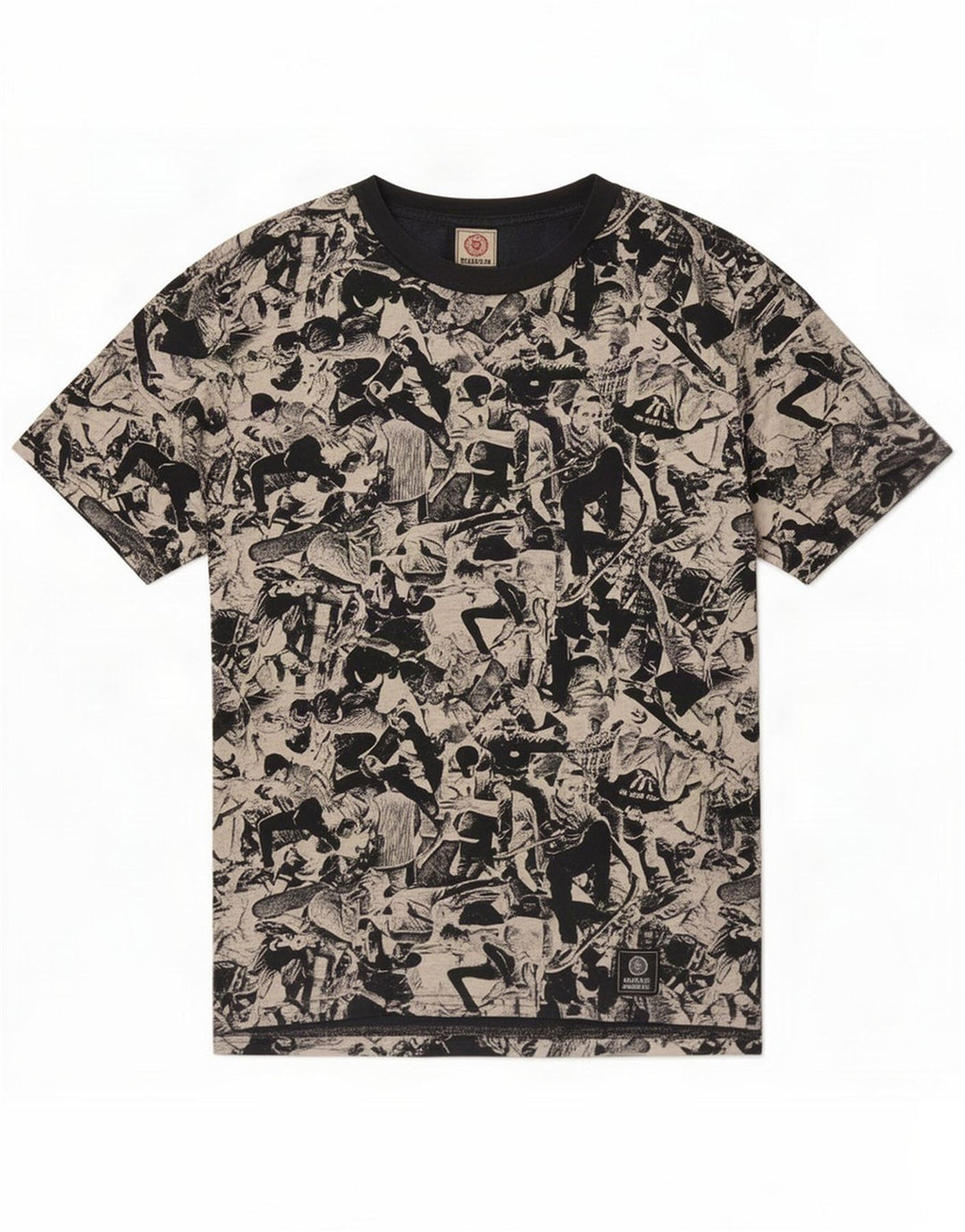 Franklin Marshall Mens Graphic T-Shirt Top Small Grey Cotton