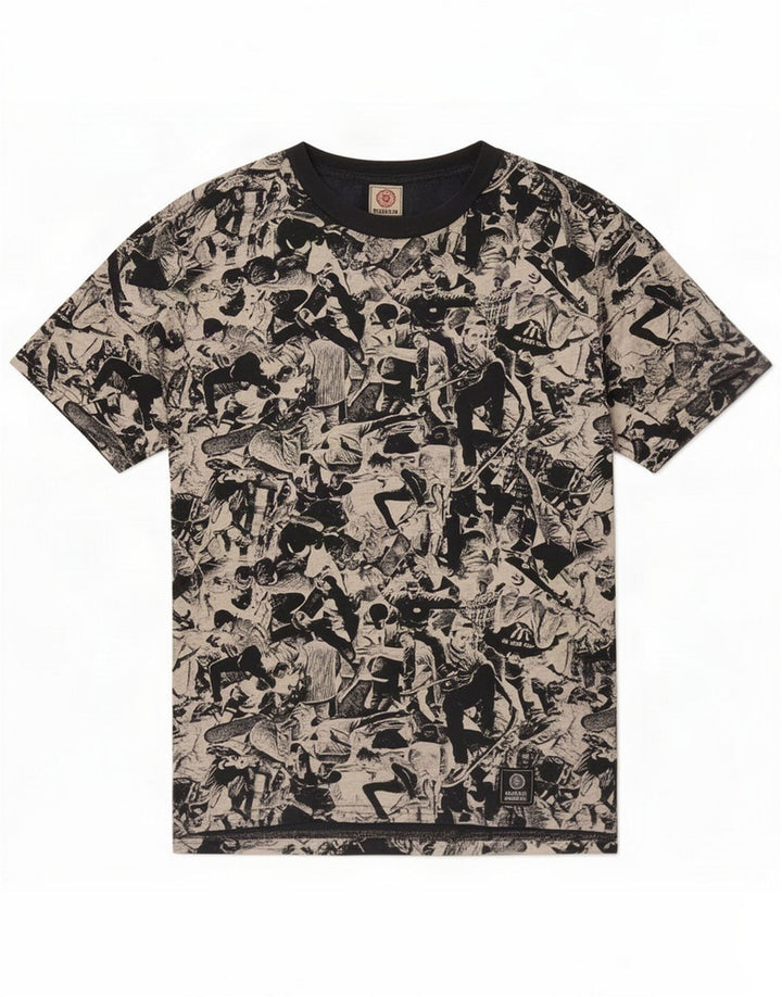 Franklin Marshall Mens Graphic T-Shirt Top Small Grey Cotton