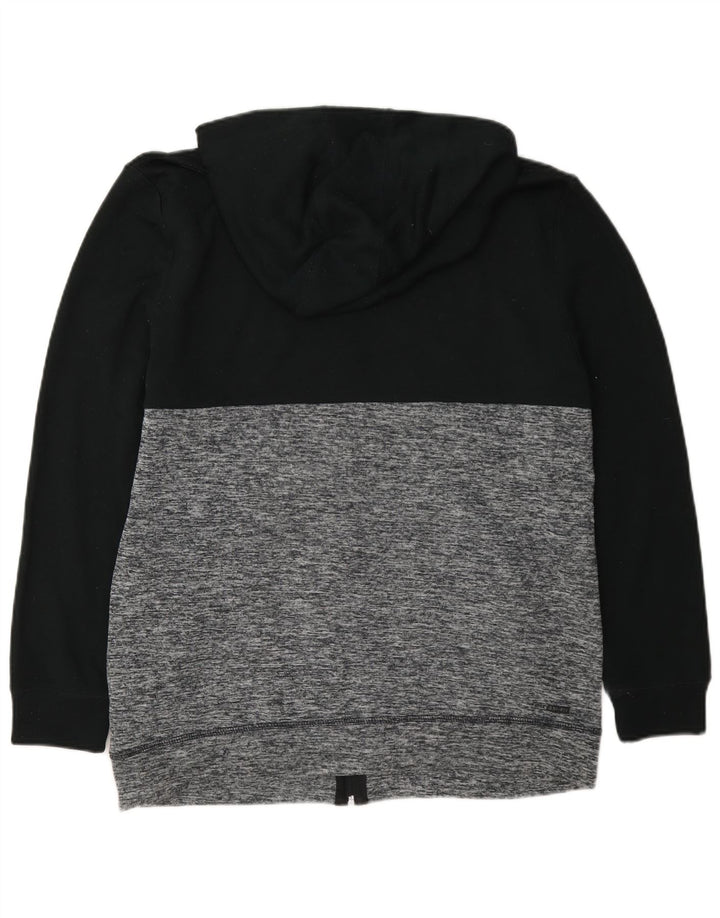 Hurley Herren-Kapuzenpullover mit Reißverschluss, groß, schwarzes Farbblock-Polyester