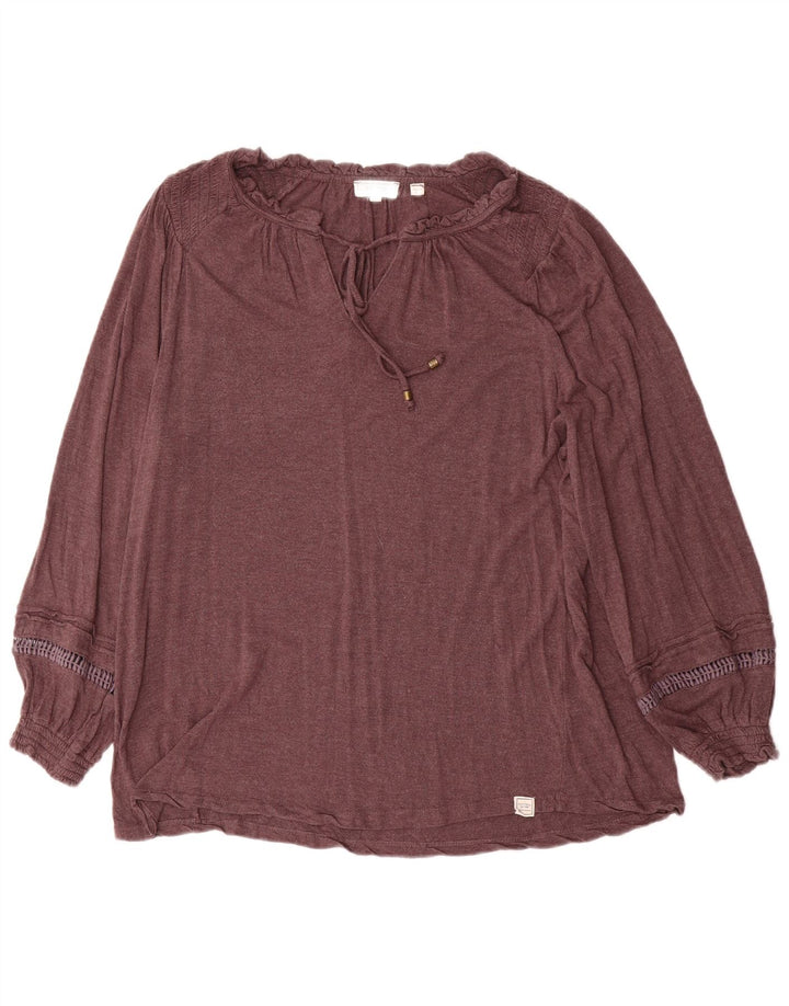 FAT FACE Damen-Bluse, übergroß, langärmlig, Gr. 10, Größe S, braun, Viskose