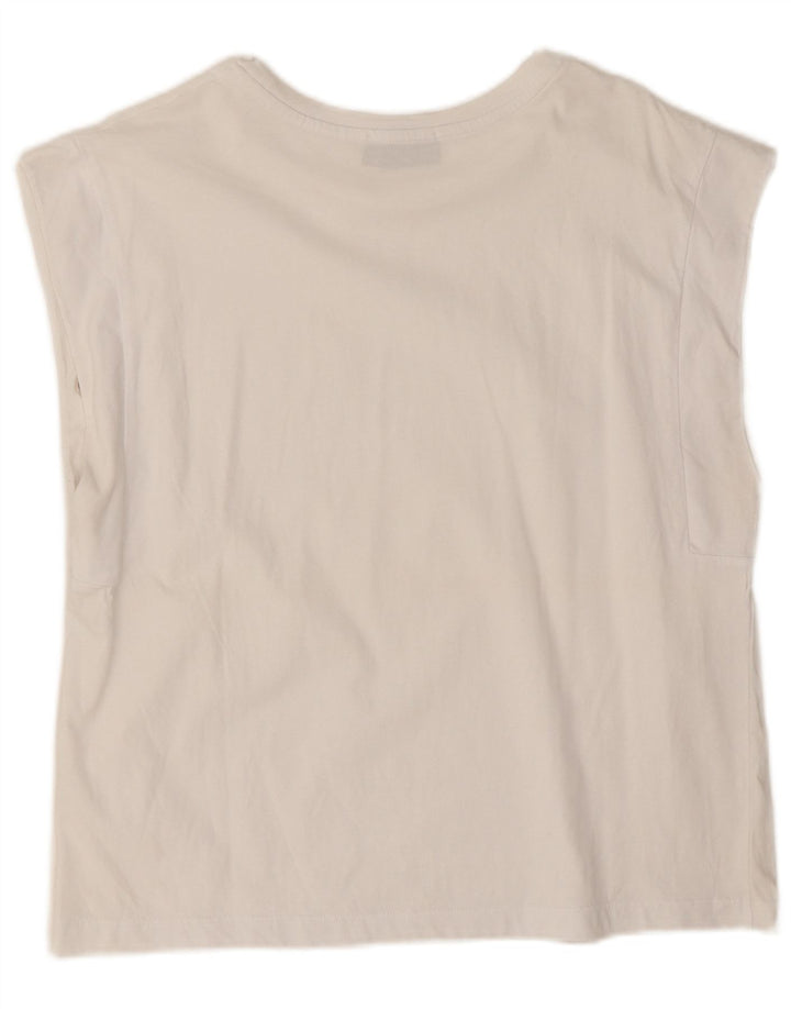 Gaelle Damen Weste Top UK 12 Medium Weiß