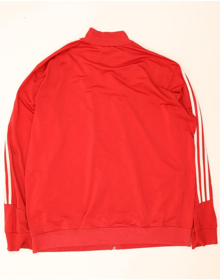 Adidas Herren Trainingsanzug Top Jacke 2XL Rot Polyester