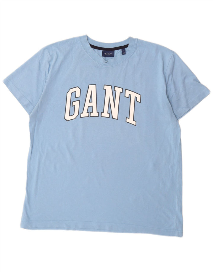 Gant Herren T-Shirt mit Grafik, Größe L, Blau