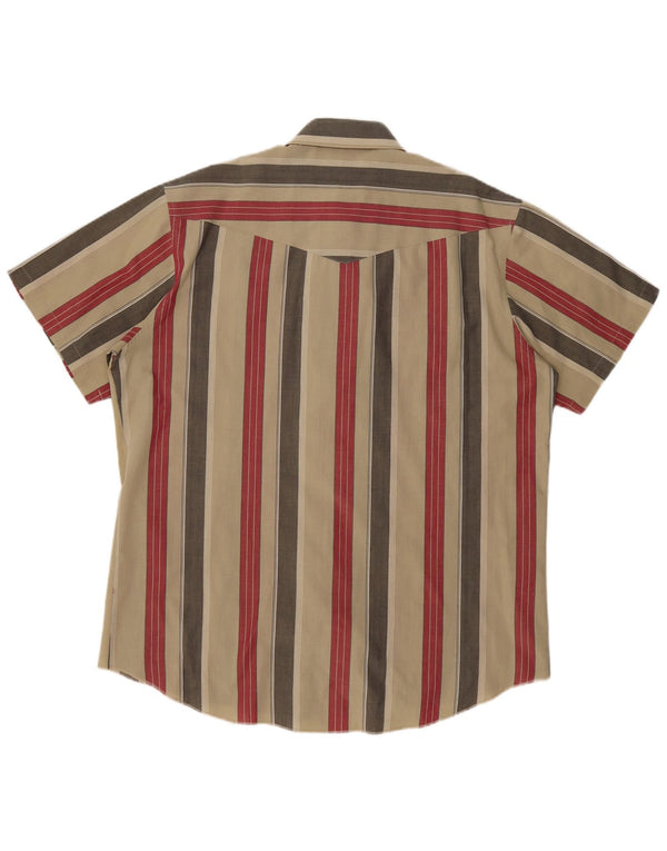 Wrangler Herren Kurzarmhemd 2XL Grün gestreift