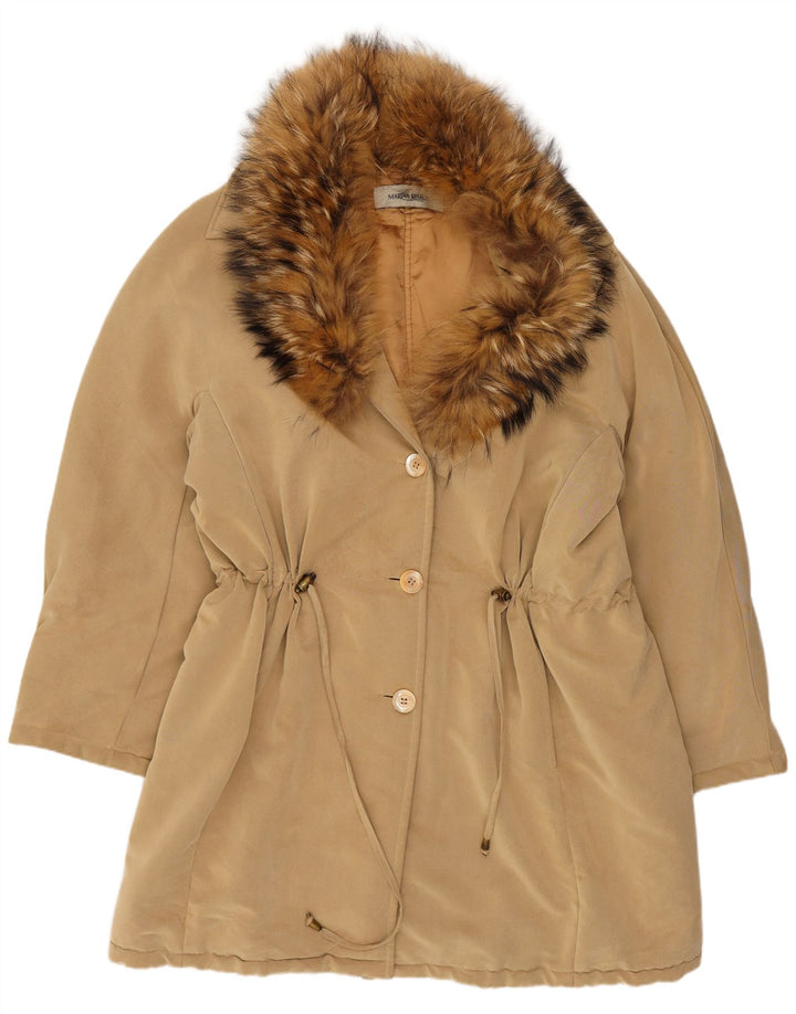 Marina Rinaldi Damenmantel Größe 23 Medium Beige Rayon
