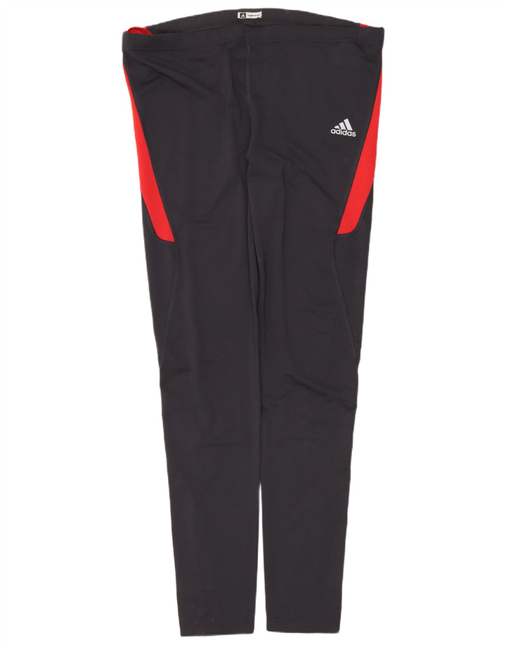 Adidas Damen Trainingshose UK 16 Large Grau Colourblock